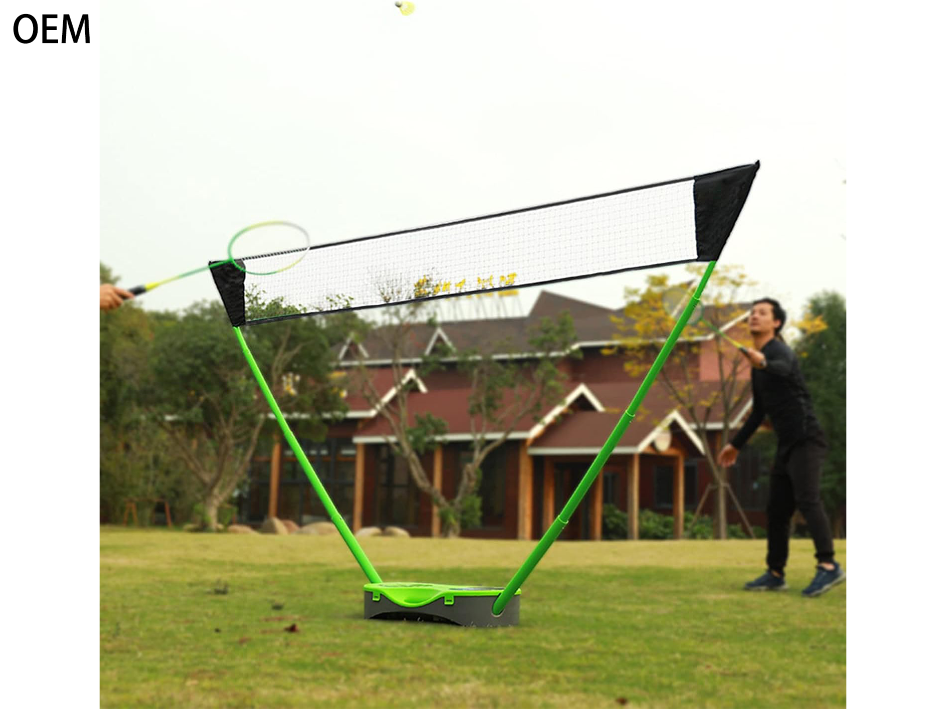 Portable Badminton Net Set with Storage Base
