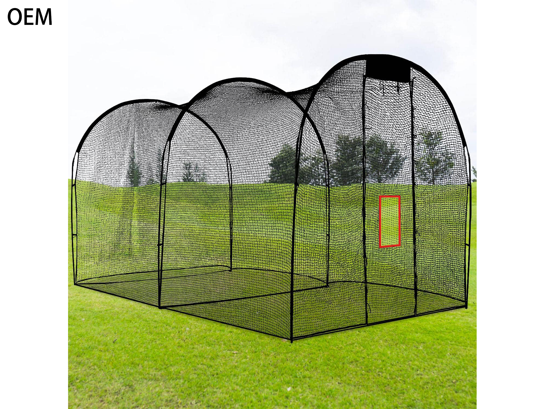 Outdoor Portable Softball Batting Cages with Frame and Net