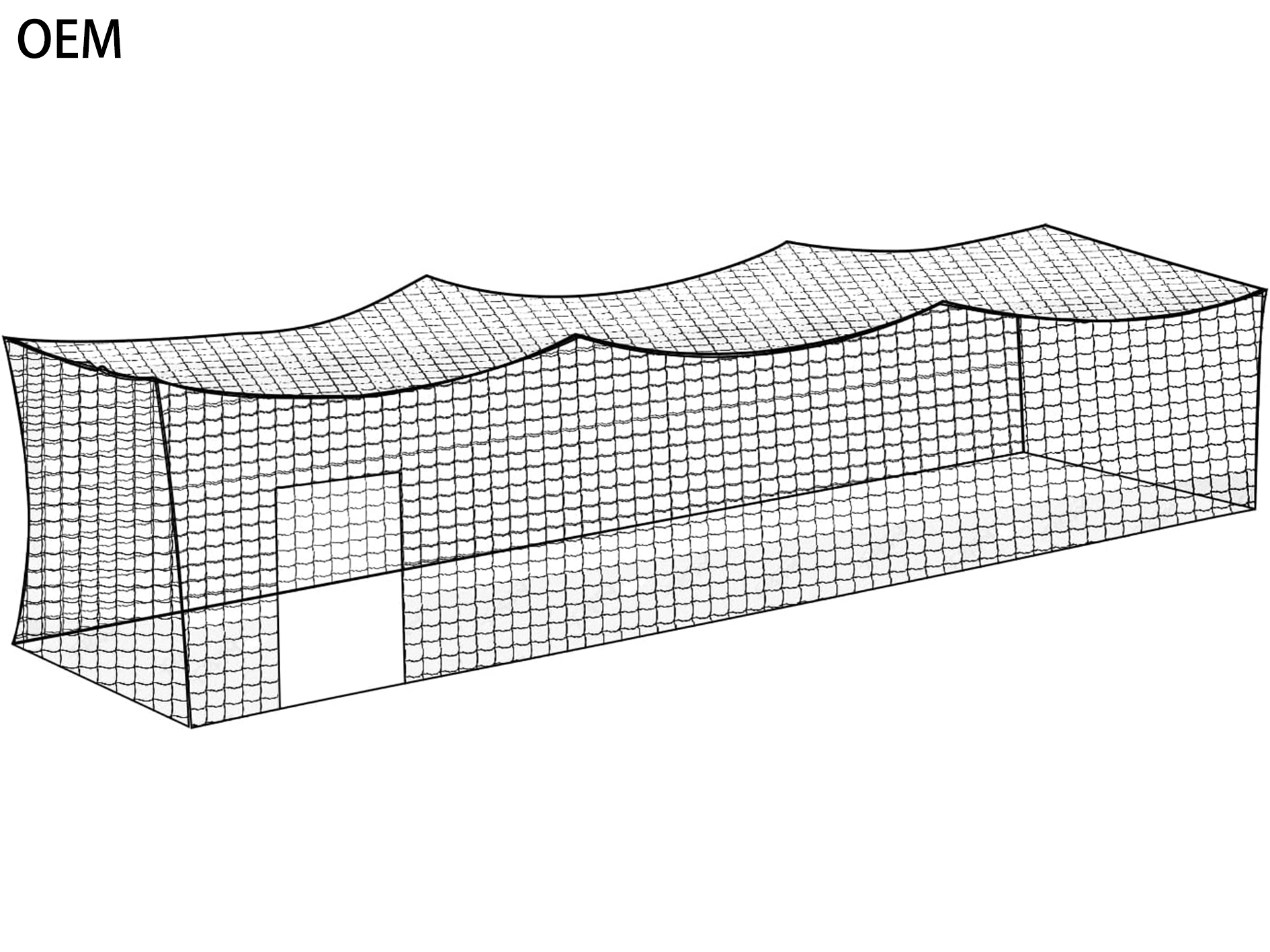 Garage Softball Batting Cage Net